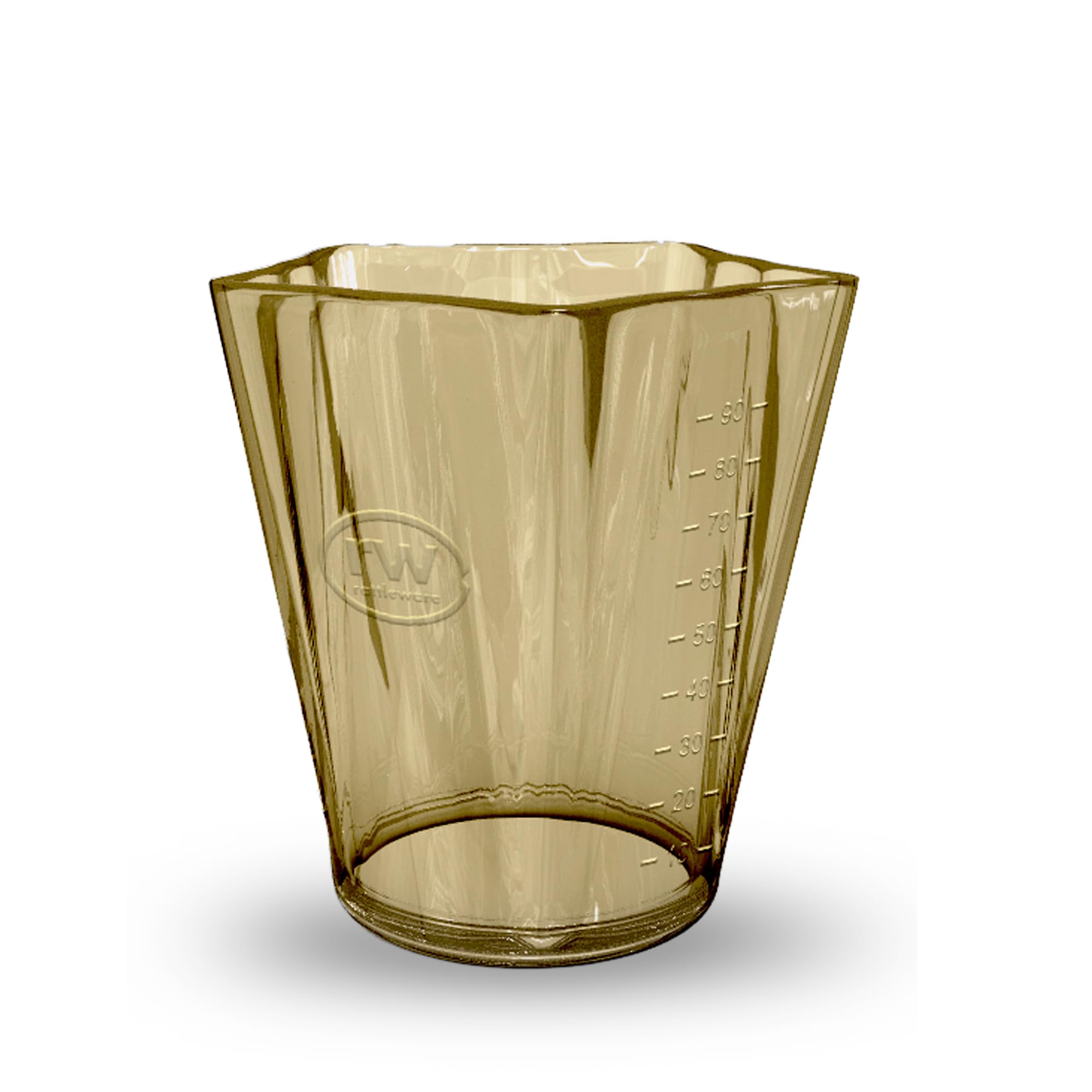 Rattleware Amber 5-Spouted Espresso Measuring Cup – Durable, Stackable & Heat-Resistant Shot Glass for Kitchen & Laboratory – Multipurpose, Unbreakable & Dishwasher-Safe