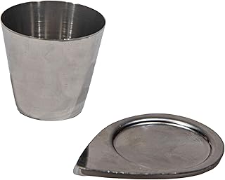 GSC International CHF-30-SS Stainless Steel Crucibles with Lids, High-Form, 30ml