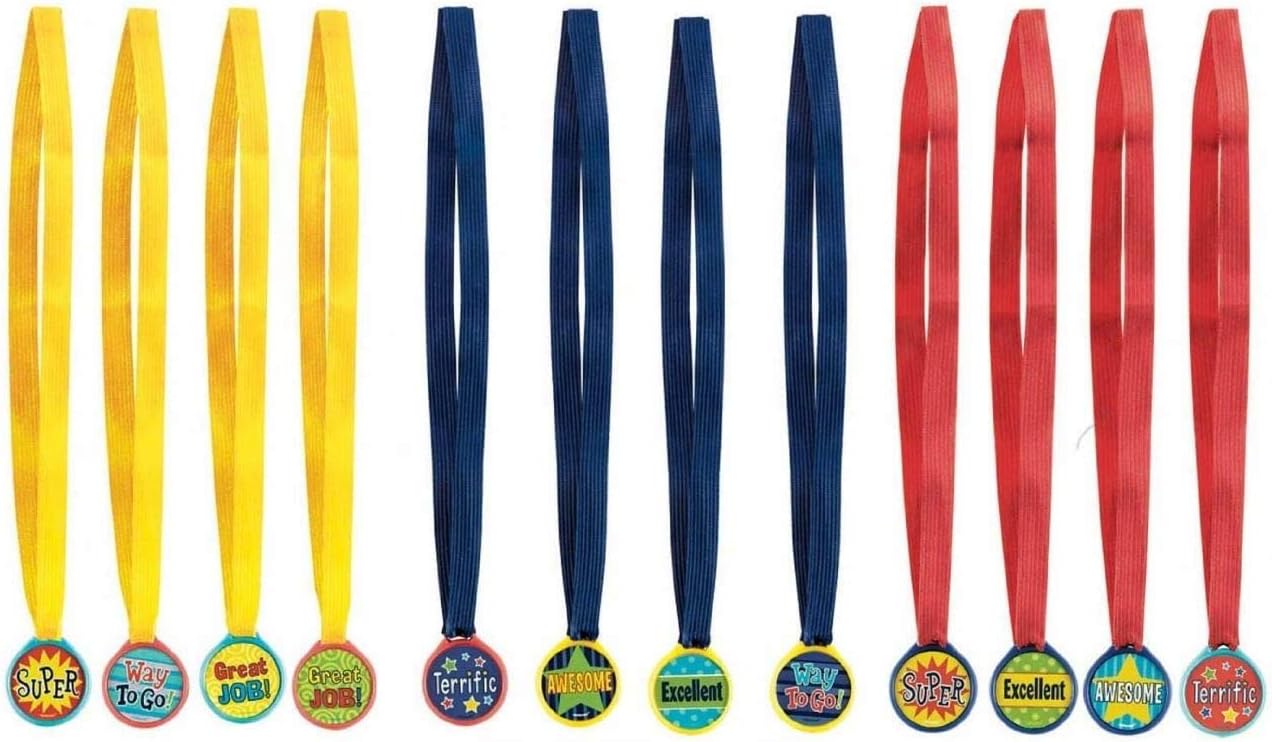 Amscan Assorted Award Medals ,13', Pack of 12