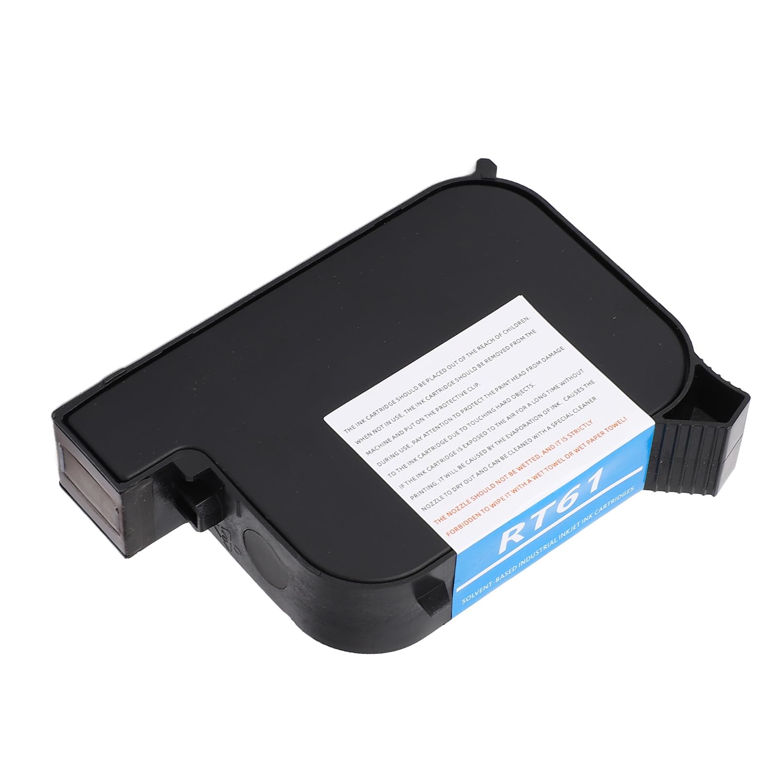 FTVOGUE Cartucho de Tinta Negro de Secado Rápido para Impresora de Inyección de Tinta de 12,7 Mm, Cartucho de Tinta para Impresora de Inyección de Tinta Portátil RT61 de 42 Ml