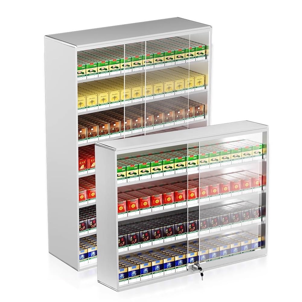 Amazon.com: Cigarette Showcase Display Rack with Lock, Commercial Retail Display  Case for Cigar, Candy or Collectibles, Cigarette Cabinet Organizer for  Supermarkets, Bars, Market, 1 Piece ( Color : Silver , Size : Industrial &  Scientific