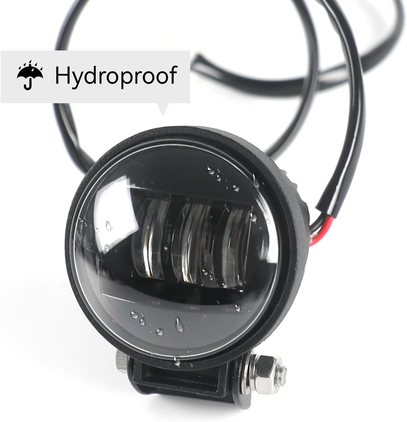 LED Auxiliary Fog Light Kit for Can-Am Ryker, Auxiliary Driving Lamp Spot Lights DRL with Custom Mounting Brackets for Ryker 600, 900, Sport & Rally Edition All Models Accessories, 2PCS