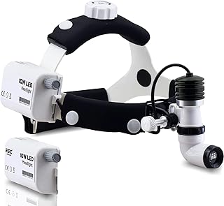 KASHSURG Surgical Headlight Dental Headlamp Wireless Portable Cold LED Light Source Ent Endoscopy 10W (Adjustable Focus of Light)