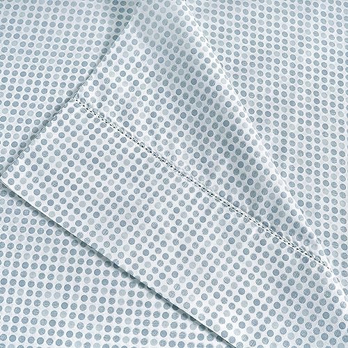 Image of LANE LINEN Twin XL Bed Sheets 100% Organic Cotton 3pc Percale - Polka Dot | Twin XL Sheet Set, GOTS Certified Organic Cotton Percale - Best-Value Organic Cotton, Affordable Organic Luxury