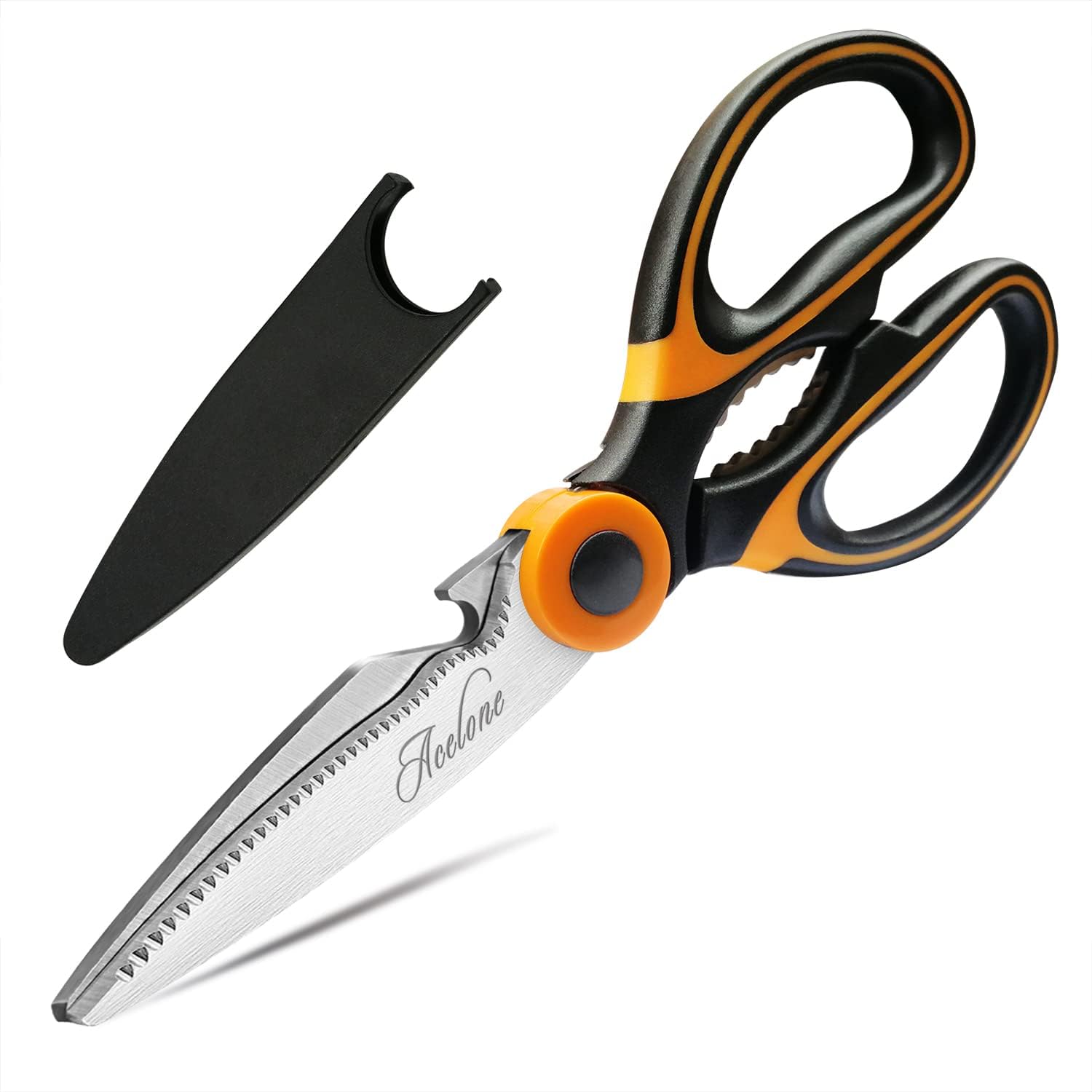 Acelone Kitchen Shears,Premium Heavy Duty Shears Ultra Sharp Stainless Steel Multi-function Kitchen Scissors for Chicken/Poultry/Fish/Meat/Vegetables/Herbs/BBQ…