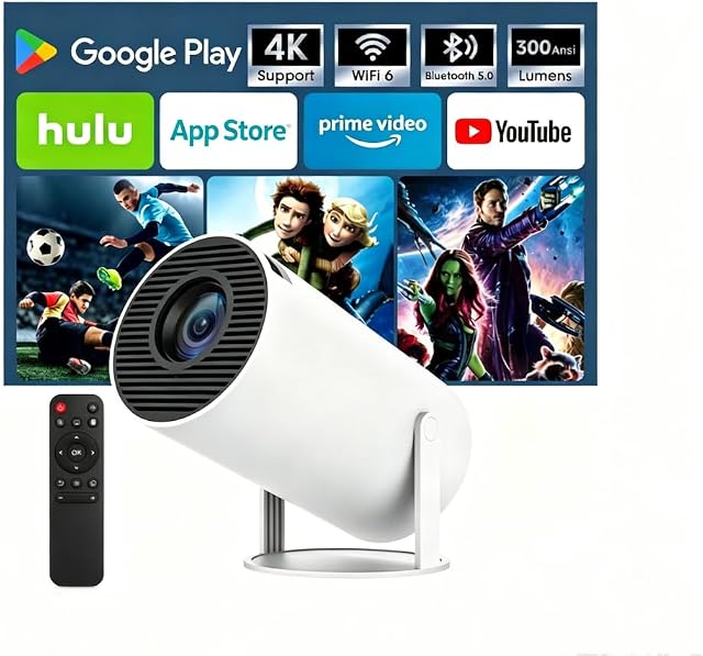 Mini Proyector 4K con WiFi 6