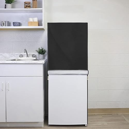 Miniatura 7 de Funda para refrigerador para exteriores, 600D, resistente, 100% impermeable, funda vertical para congelador, fundas exteriores para refrigerador. La