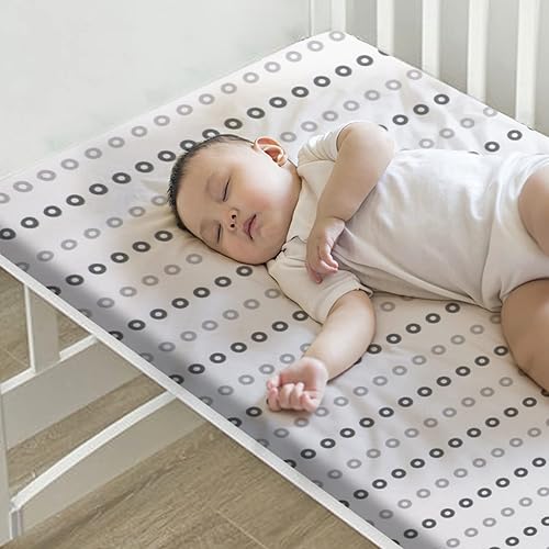 Miniatura 6 de MooMoo Baby Sábanas de colchón para cuna, paquete de 2 protectores de colchón impermeables para cuna, transpirables e hipoalergénicas, 52.0 x 28.0in