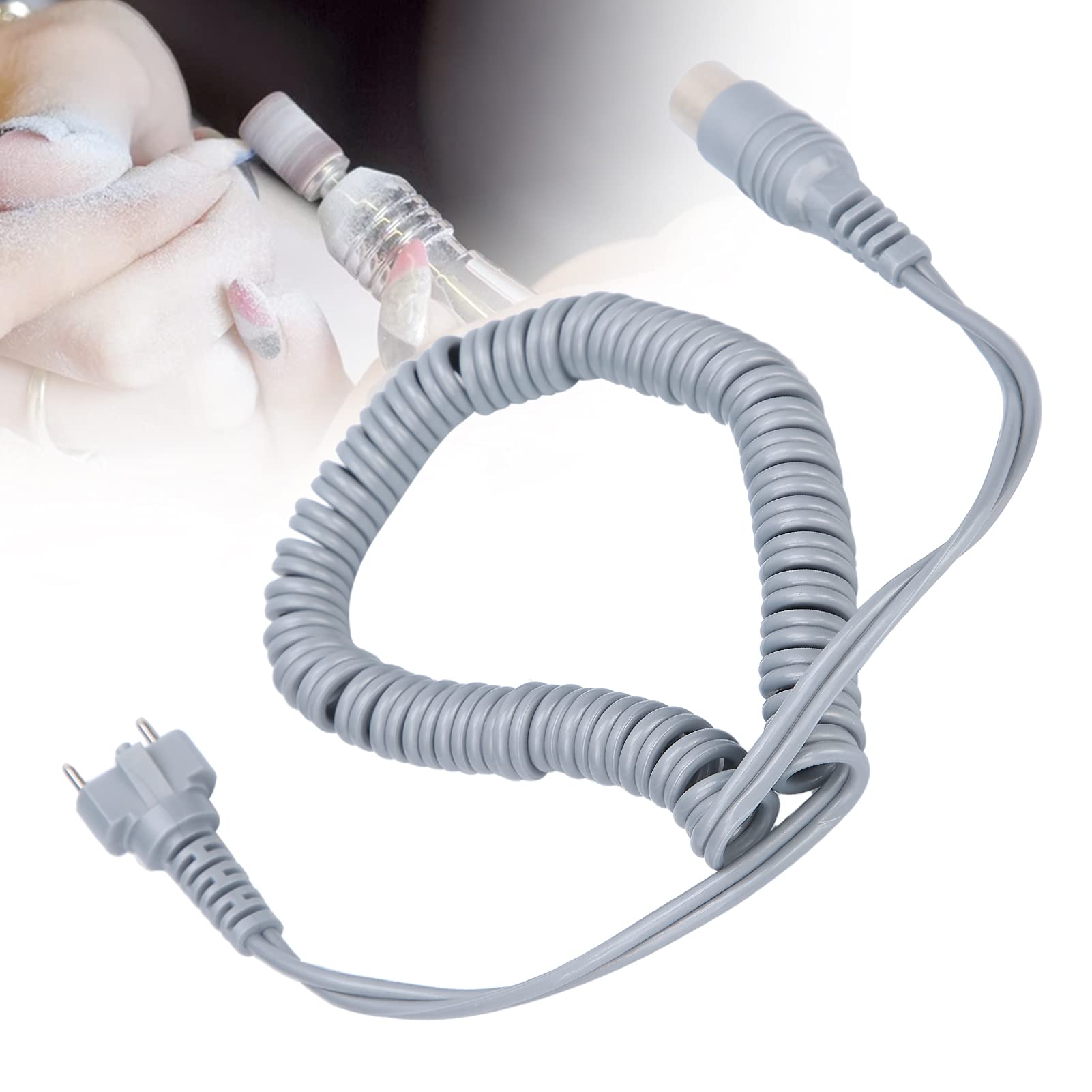 Cordón de Handpiece del Taladro del Clavo de los Accesorios de la Máquina de la Manicura con el Material de la Aleación (Gray)