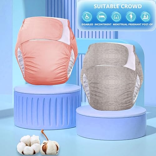 Miniatura 7 de WEEOATAR Pañal de tela unisex reutilizable para adultos, pañales de natación lavables, pañal de bolsillo ajustable para incontinencia con