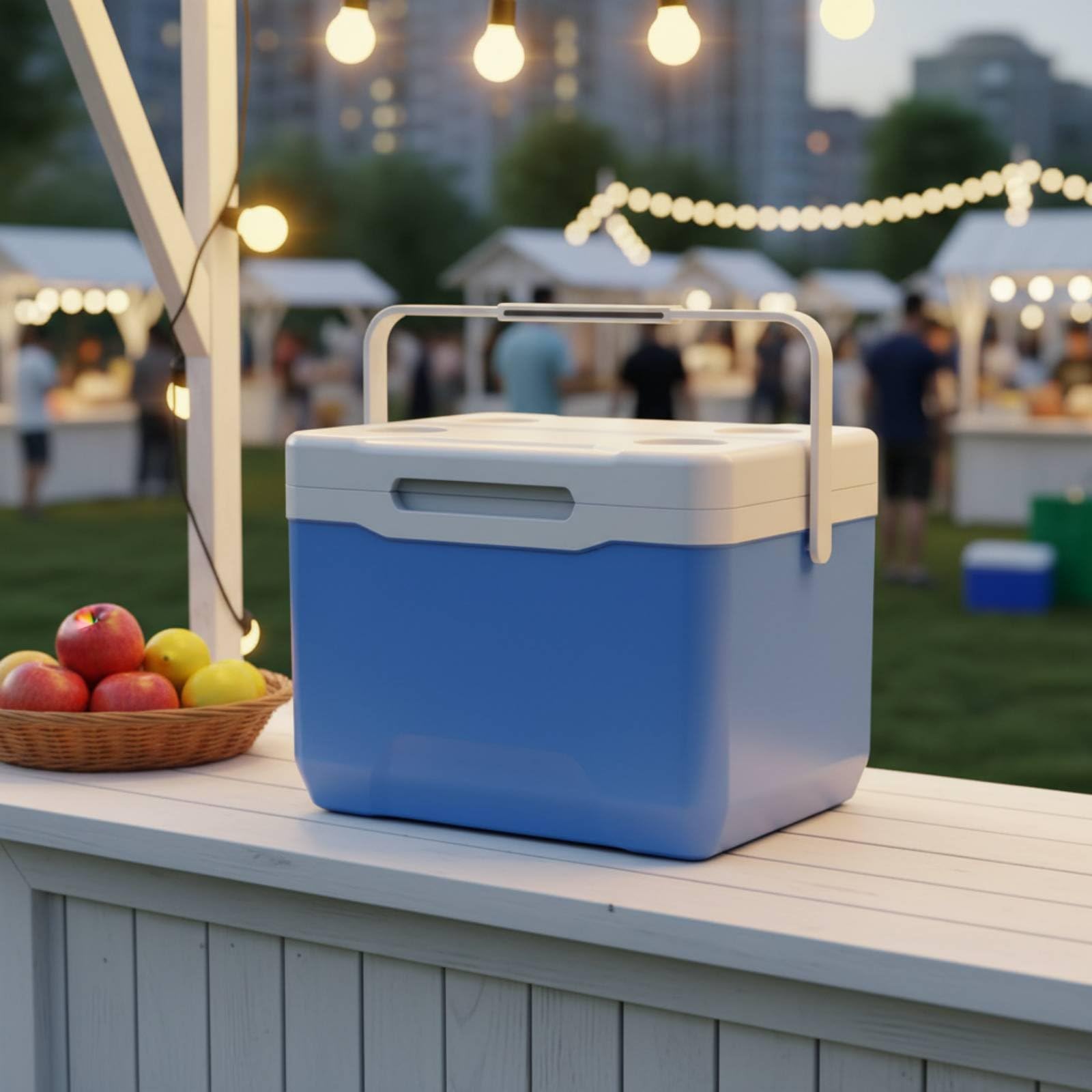 Kühlbox als Portabler Eisbehälter Isolierte Kuhltruhe Aufbewahrungslösung Und Frischer Lebensmittelcontainer für Campingplatz Und Mobile Verkaufsstellen