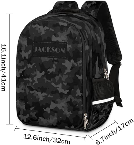 Miniatura 4 de Mochila personalizada para niños, mochila personalizada, mochila escolar para niños y niñas, patrón de leopardo, marrón, Opción 30, Mochilas de viaje