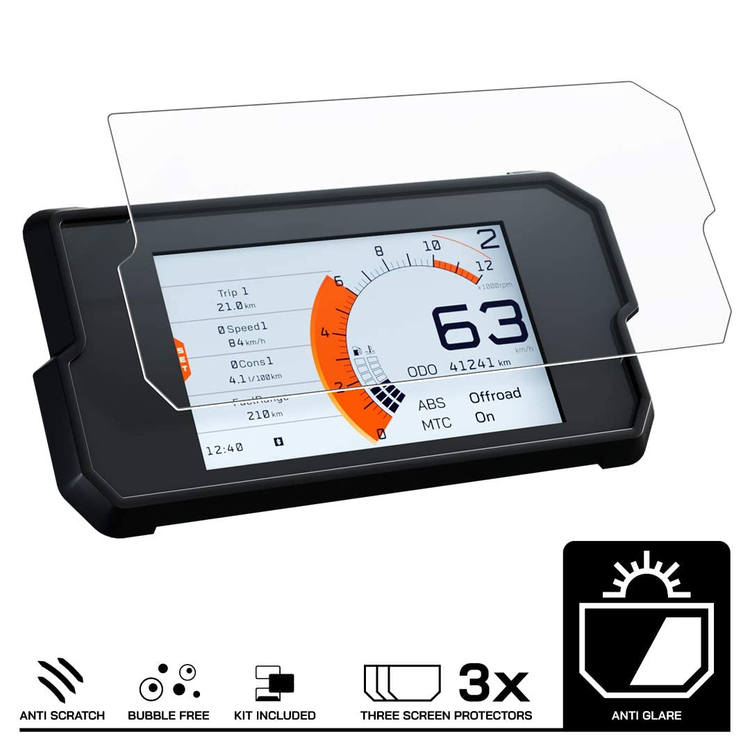 Speedo Angels Dashboard Screen Protector compatible with 390 ADVENTURE (2020+) 3 x Anti Glare