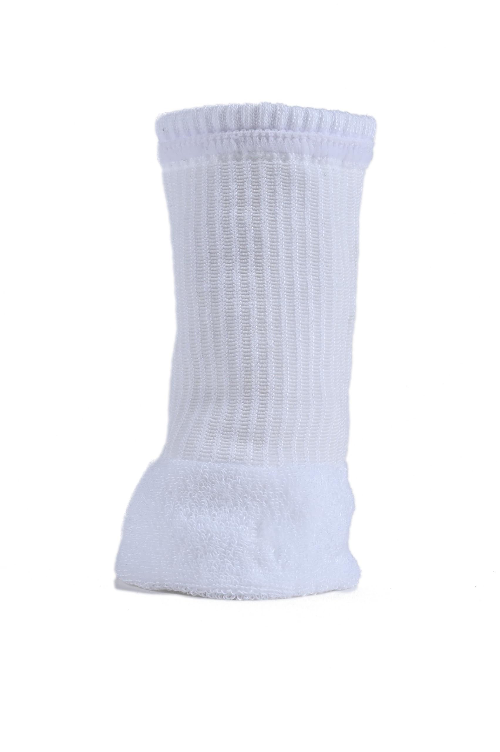 MUKHAKSH (Pack of 1 Pair = 2 Socks Girls Cotton Terry Running Sports Athletics Cricket Badminton Basketball Football Tennis Yoga Soccer Cycling Camping & Hiking White Calf Length Socks 1