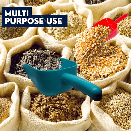 Image of 1kg Capacity Plastic Scoop, Multipurpose Big Size Flour Scoop - Red Material for Kirana Stores, Ideal for Shopkeepers, Manufacturers - Multiple Colors Available