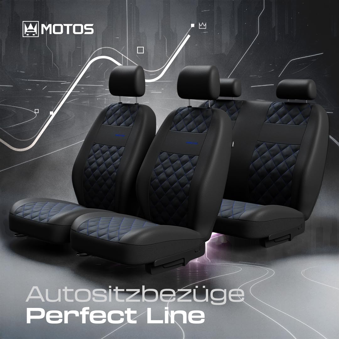 MOTOS Fundas universales para Asientos de Coche para Volkswagen Touareg Funda Asiento Coche Delantero con Sistema de Airbag Activo, Ajuste, Material de Tres Capas, Aspecto Elegante, Aplicació