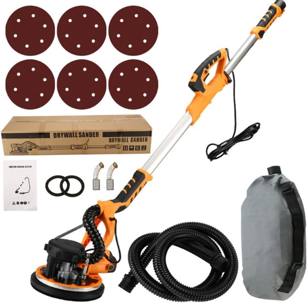 110V 1390W New Powerful Drywall Polishing Machine Wall Sander with 6 Variable Speed, 360 No Dead Angle Three-dimensional Grinding