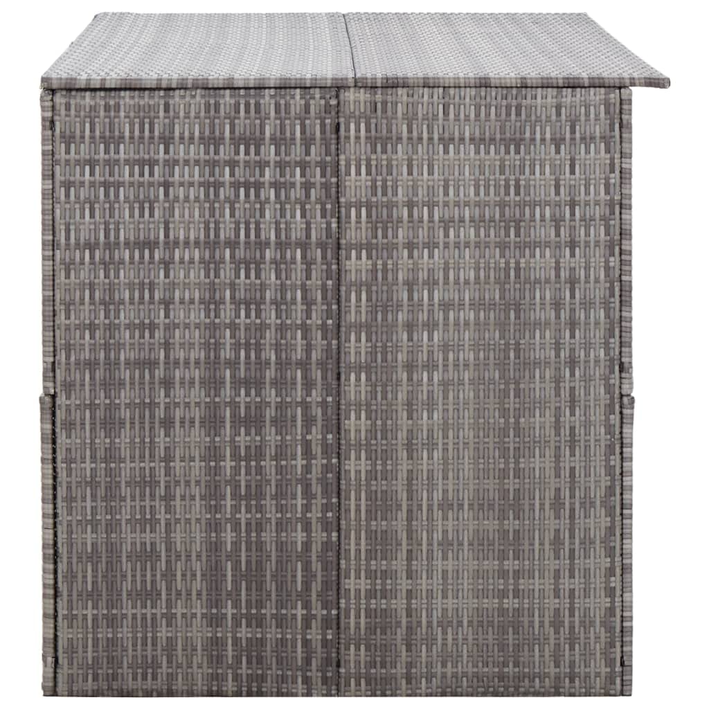 Makastle Gartenbox Auflagenbox Kissenbox Gartentruhe Truhe Box Aufbewahrungsbox Auflagenkiste Polyrattan Gartentruhe Aufbewahrungstruhe Grau 150x100x100 cm