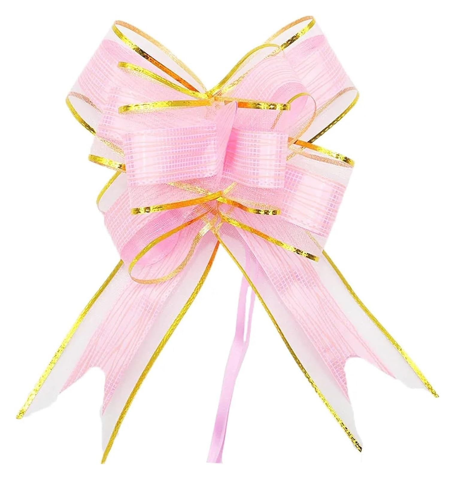 10 szt. Wstążka z kokardą do pakowania prezentów Multicolor 22x26cm na świąteczne dekoracje(Roze)