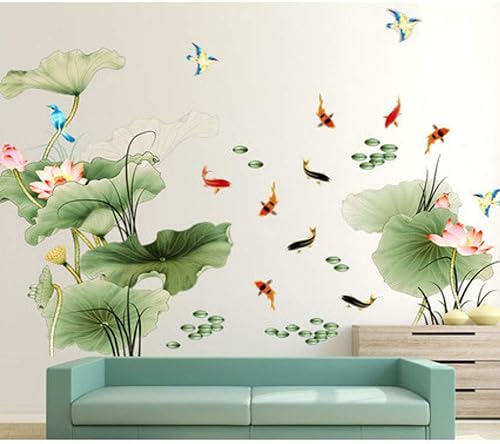 Miniatura 5 de Calcomanías de pared florales de mariposa de flores azules, calcomanías de pared para manualidades, murales, despegar y pegar, extraíble