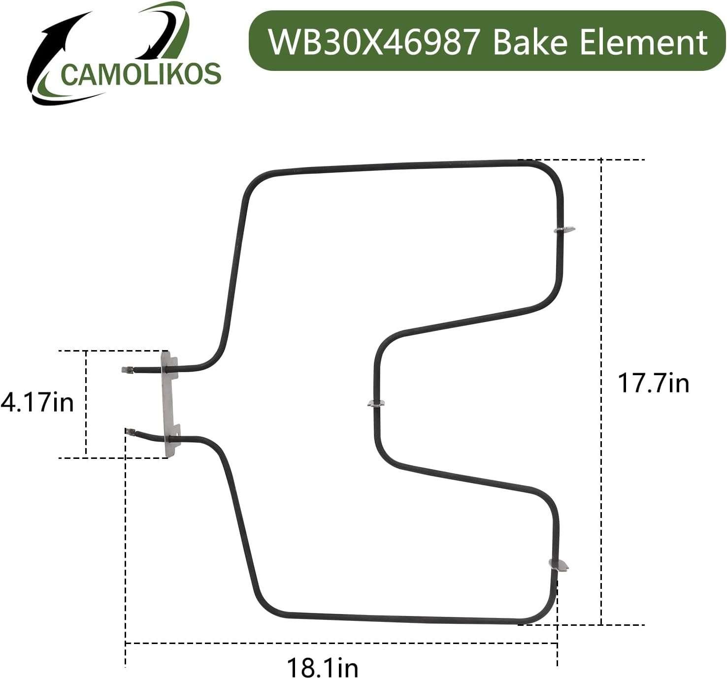 2pc WB30X46987 Bake Element Compatible with GE Hotpoint Kenmore Replaces WB44K10001 WB44K10005 4984035 AP7216188 PS17626202 EAP17626202