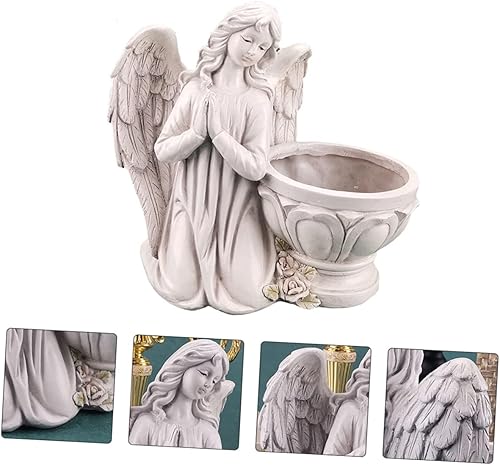 Miniatura 2 de LIFKOME Decoración de maceta de ángel de resina, adorno de jardín elegante para oficina en casa, artesanía premium, diseño elegante para amigos y