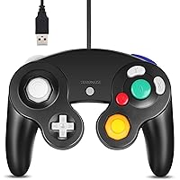Vista 1 de Arrocent GC Controller, Replacement for Gamecube Controller, Compatible with Wired USB Game Cube Controller/PC Windows 7 8 10 (Black)