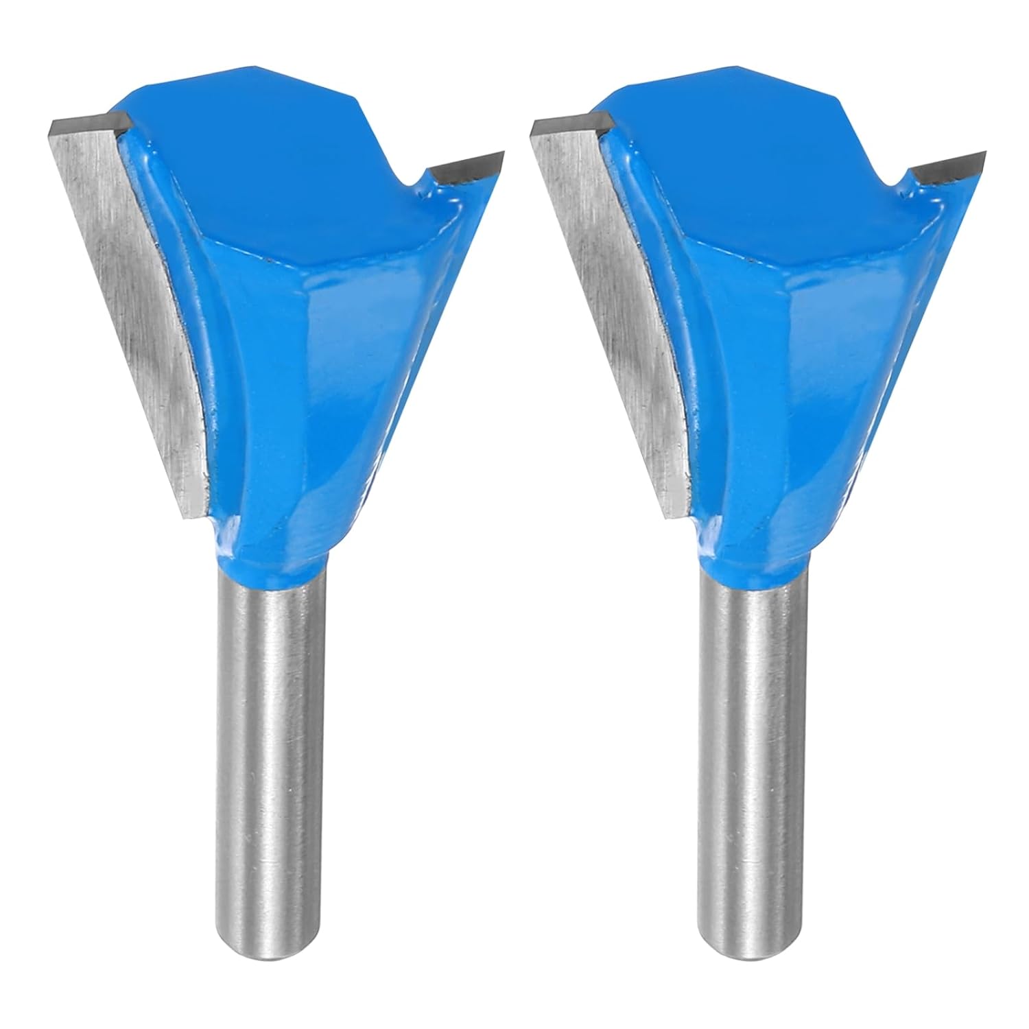 HARFINGTON 2pcs Dovetail Router Bit 1" Diameter 1/4" Shank Tungsten Carbide 14 Degree Dovetail Joint Drill Bit for Box Drawer Cabinet Joints Fine Woodworking