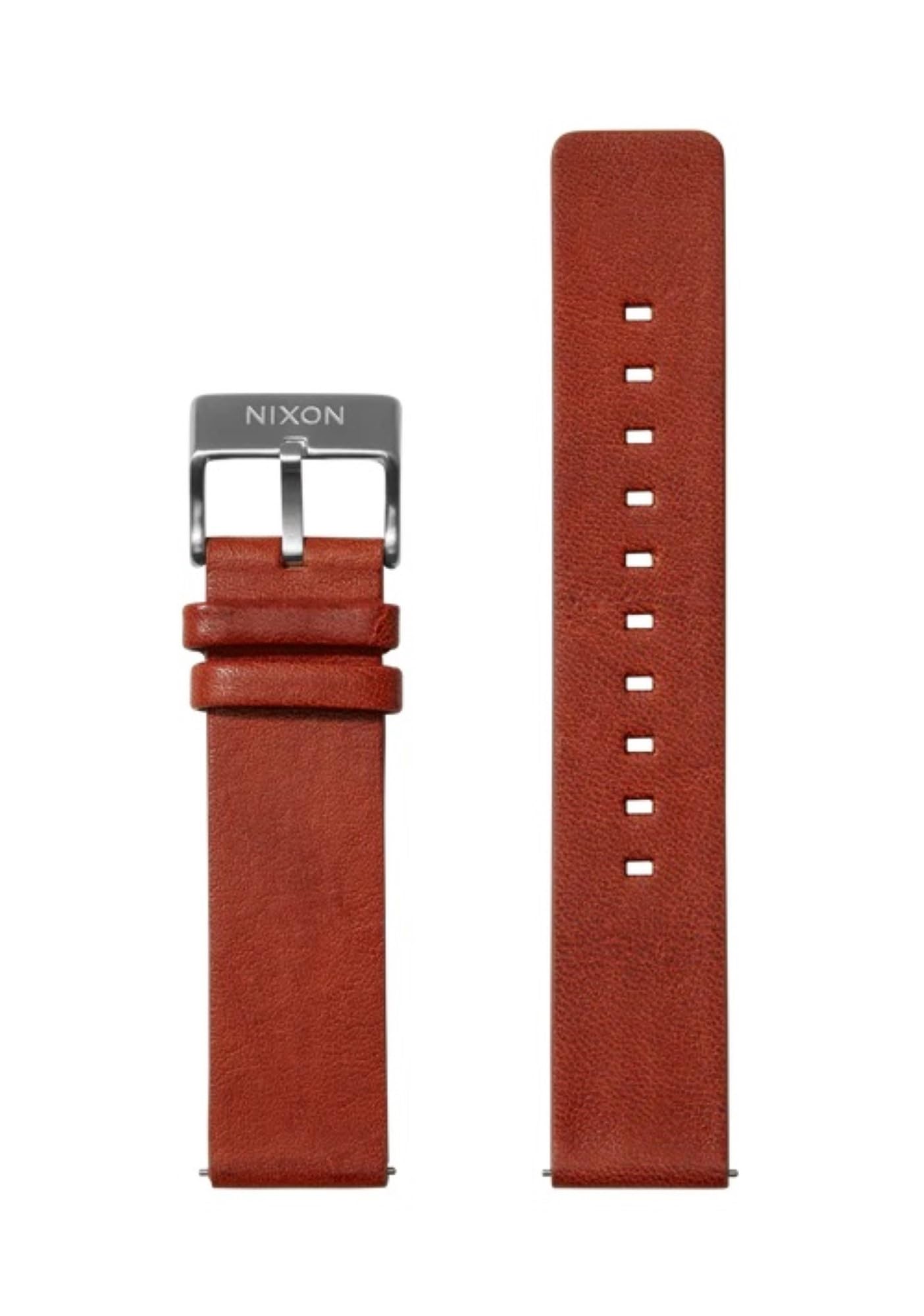 Nixon Pasek do zegarka w kolorze koniakowym ze skóry, nadaje się do zegarków z odstępem 20 mm między paskami bransoletki, C3290-2423-00, koniak, Eine Grösse