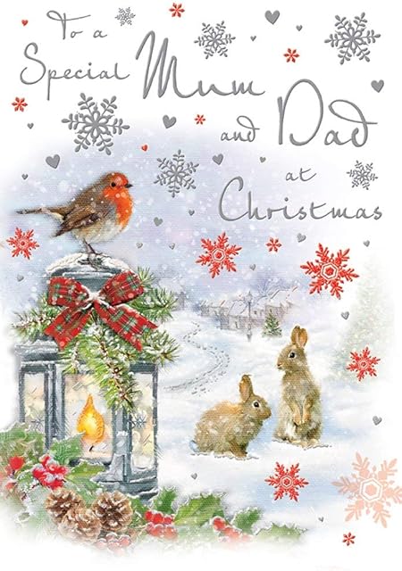 Christmas Card Mum & Dad - 9 x 6 inches - Regal Publishing, C85193