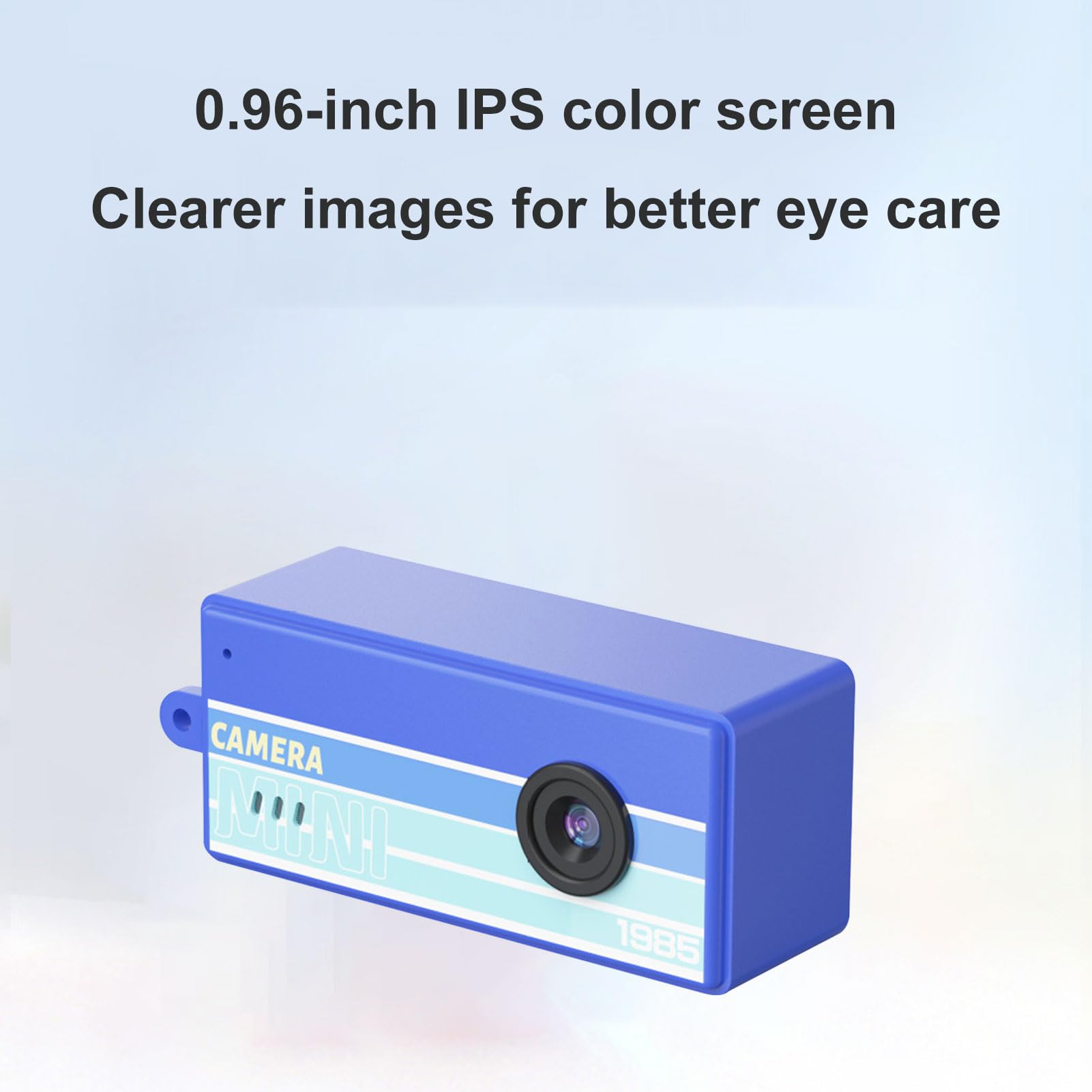 Dpofirs Mini Fotocamera Portachiavi, Fotocamere Digitali retrò HD 1080P da 12 MB, Piccola Fotocamera Portatile con Schermo da 0,96" per la Registrazione di Studi di Viaggio, Grandangolo (BLUE)
