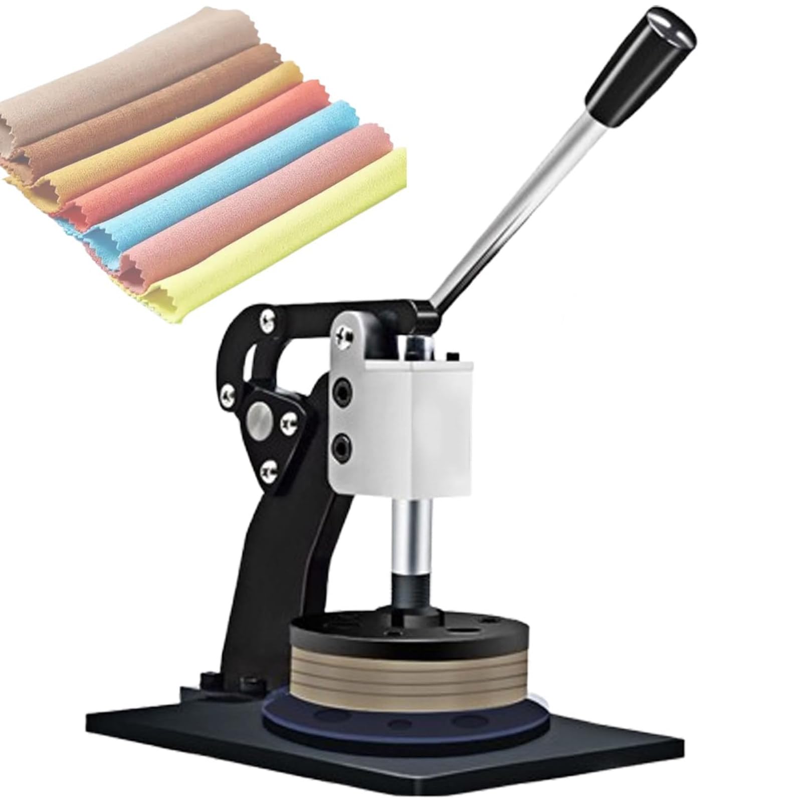 Coupe-échantillons de textile, couteau rond pour échantillons carrés de 100 cm, design à pression manuelle pour une utilisation facile, idéal pour les textiles et les échantillons de tissu