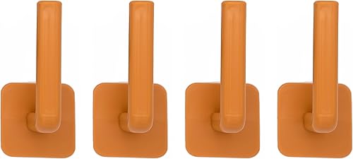 Miniatura 10 de Gancho de pared adhesivo de plástico largo, resistente, para cocina, sala de estar, armario, toalla, abrigo, soporte organizador de banda, fuerte