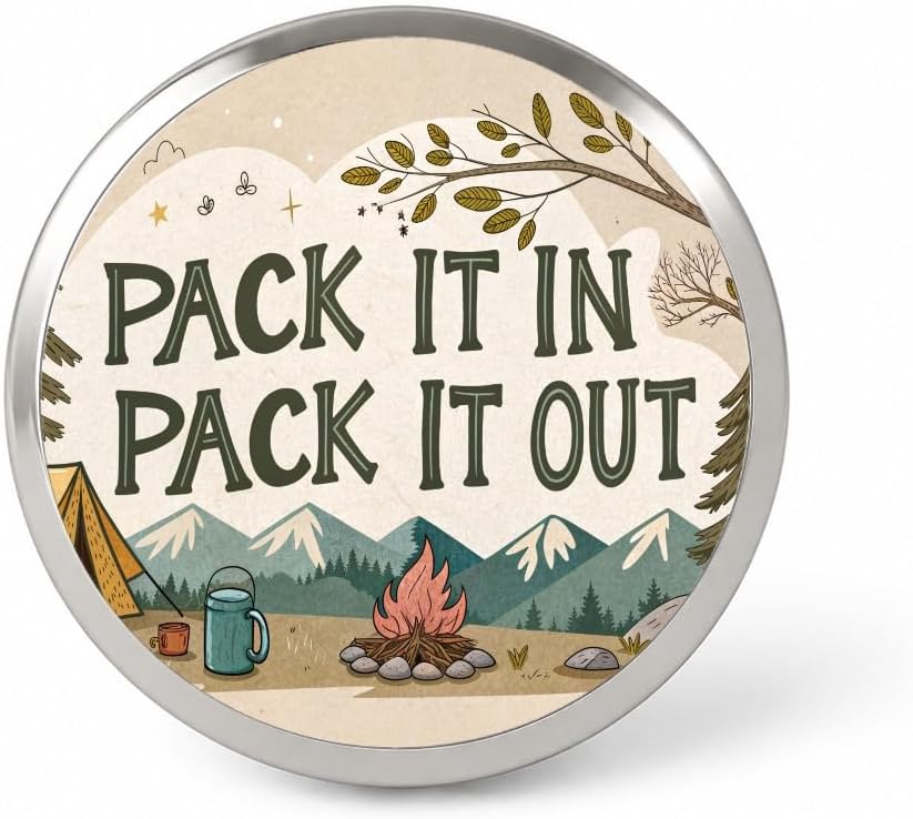Pack It In Pack It Out Responsible Camper Camping Lapel Pin