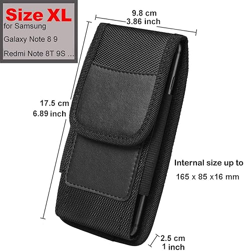 Miniatura 2 de Bolsa de teléfono para Huawei P30 lite  P40  P40 Pro  P40 Lite Funda para cinturón de cintura para hombre Funda de tela Oxford Flip Cover para Honor