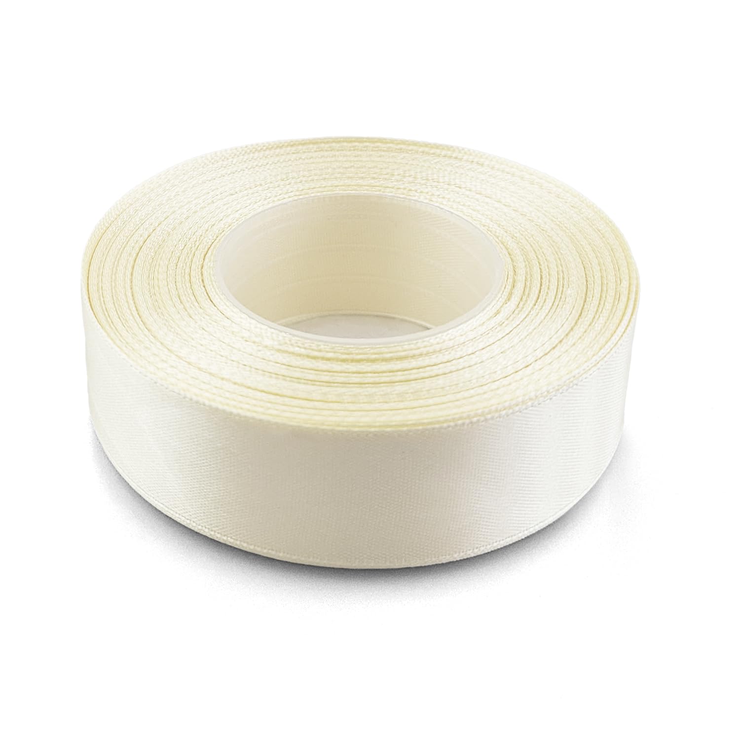 Netuno 1 Roll Ecru Satin Ribbon 25 mm x 32 m 0.98 in x 1260 in for Wrapping Crafts Wedding Birthday Christening Scrapbooking Christmas Cards DIY