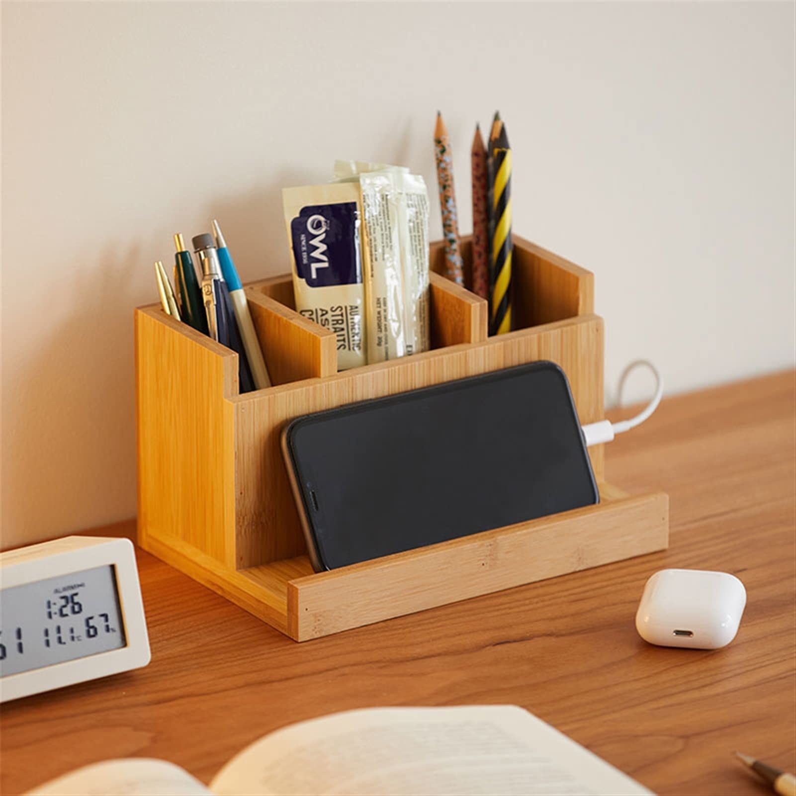 Stifteköcher Stiftbecher Stifthalter Office Desk Multifunktionales Bleistift Visitenkarte Speicher Rack Student Desktop Bleistift Lineal Pinsel Stifthalter Stifthalter Stifteköcher Schreibtisch