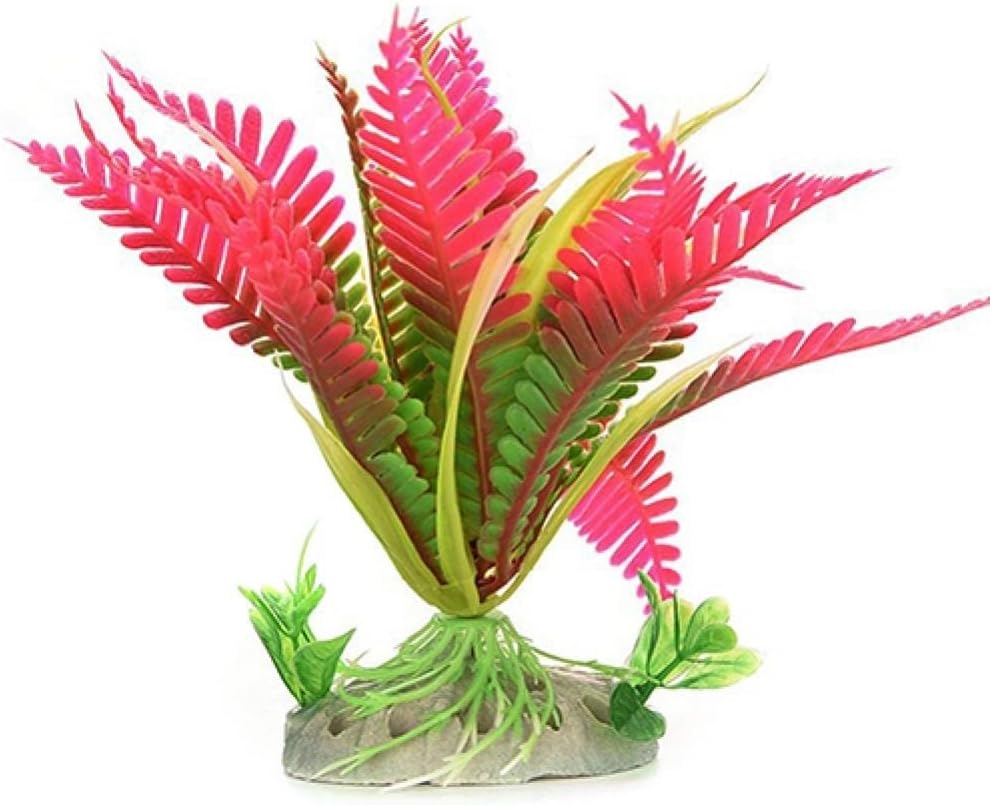 Artificial Ceramic Base Water Plant Aquarium Decorations Plants Fish Tank Grass Flower Ornament Decor Aquatics Accessories