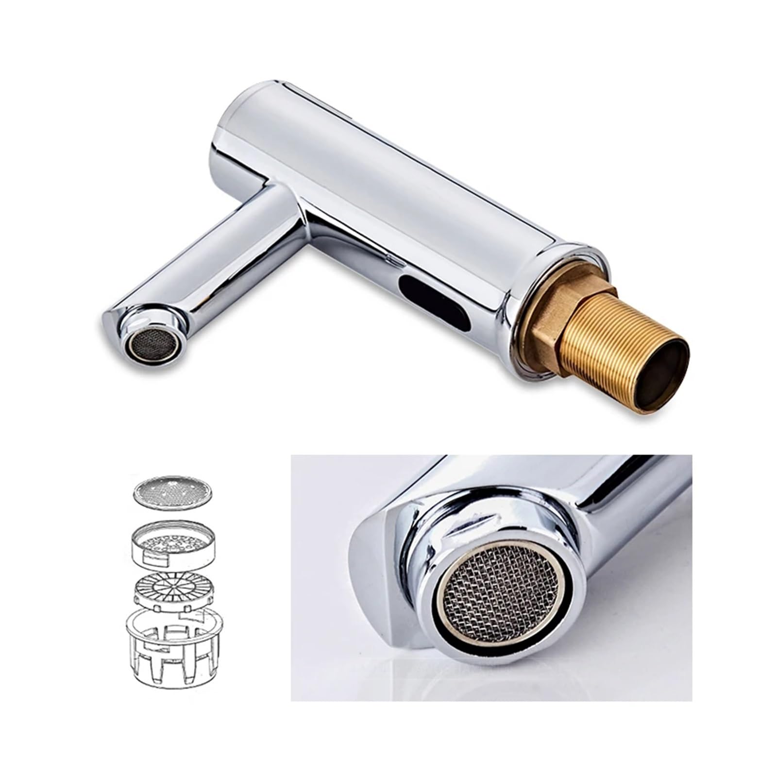 Amazon | 洗面水栓 シングルレバー混合水栓 バスルーム自動赤外線