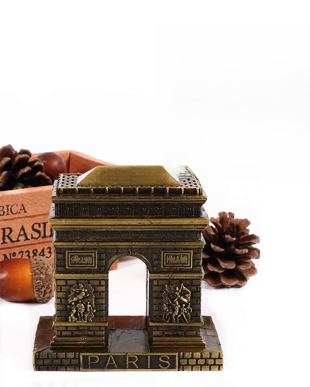 Boofire Bronze Uterstyle Arc De Triomphe Statue/Arc De Triomphe Figurine/French Landmark Design Model,Home Office Desktop Decor France French Ornament Souvenir (, Height 6Cm)