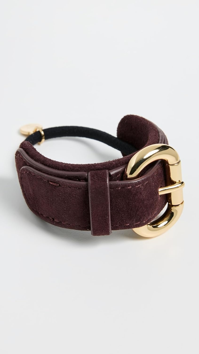 LELET NY Women's Emi Suede Pony Cuff, Chocolate, One Size - Image 2