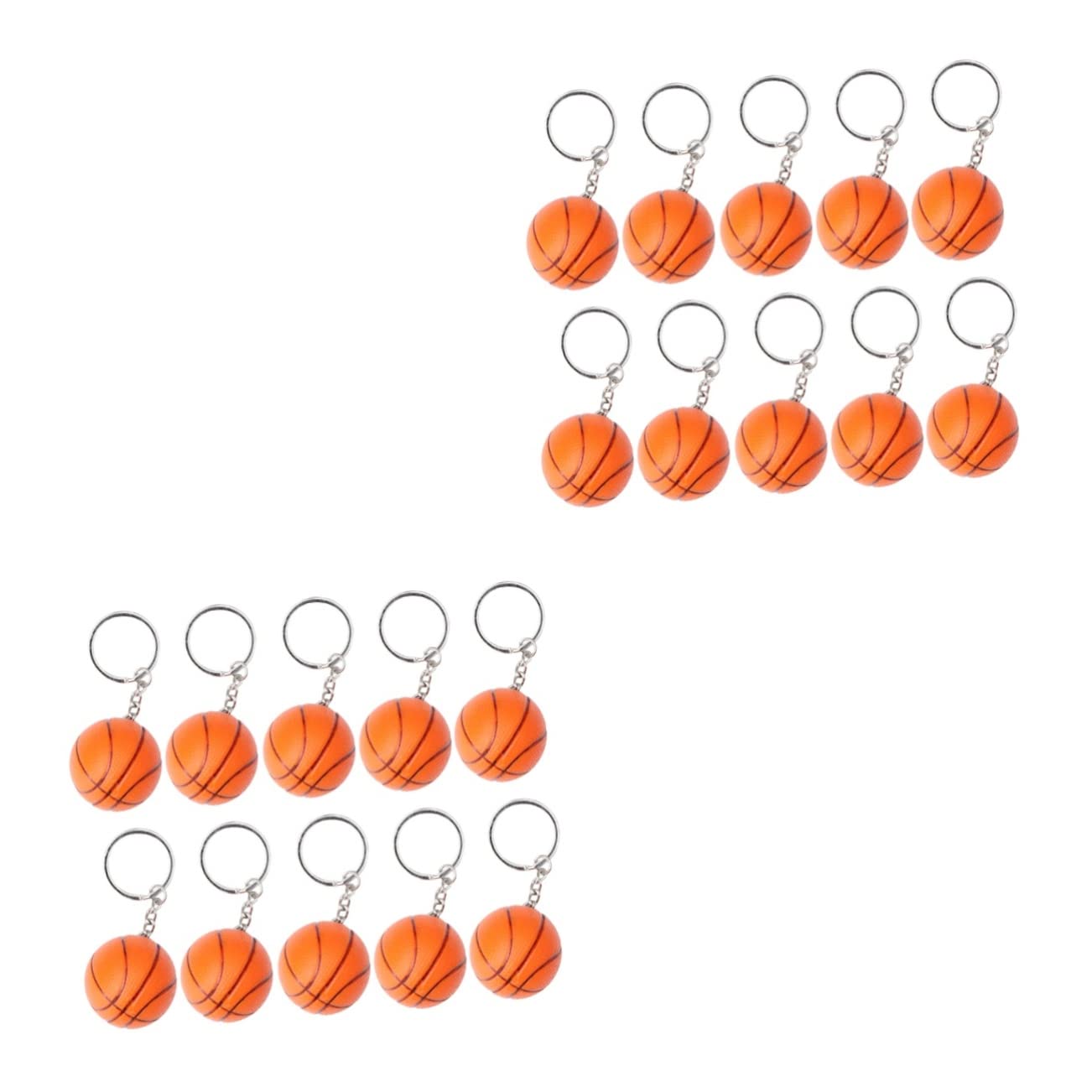 CLISPEED 20 Pz Portachiavi Sportivo La Festa di Basket Favorisce di Basket Portachiavi Mini con Palloni Sportivi Sportivi Souvenir Pu Bambino