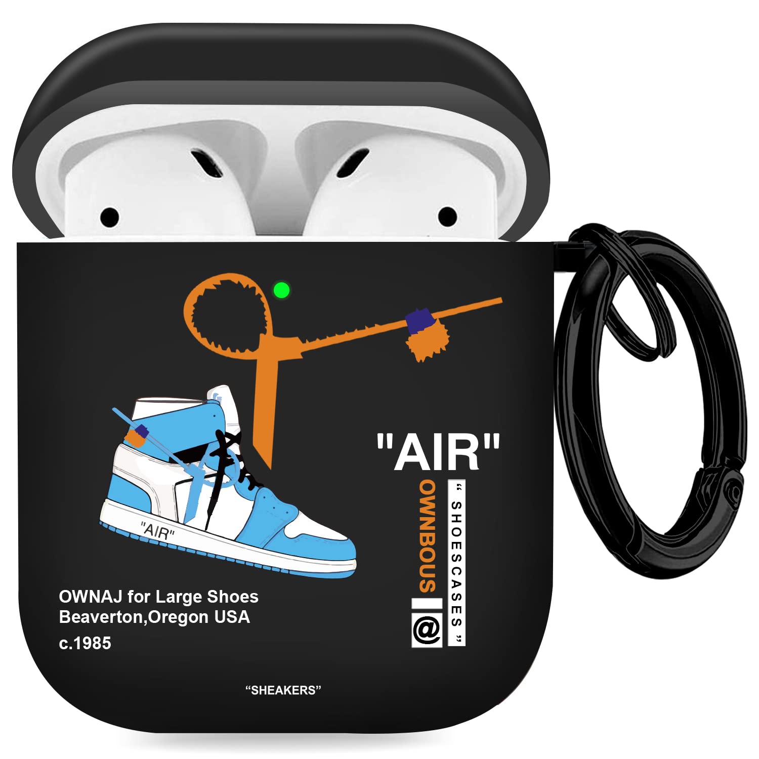 Keychain Jordan Airpod Case Airpods And Case Cover With Keychain
