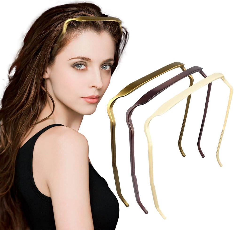 NAVESO Curly Thick Hair Large Headband, 3PCS Sunglasses Headband