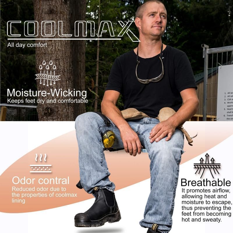 ROCKROOSTER Beaufort - CSA Certified Metal Free Vibram Outsole, Arch Support, Comfort Composite Toe Work Boots for men VAK630 VAK631 - Image 2