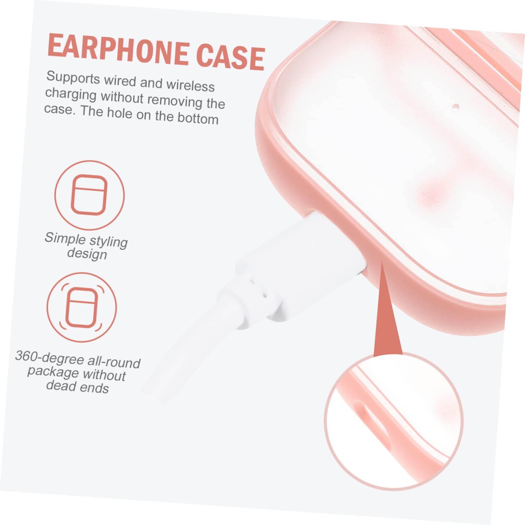 BESTonZON 5juegos Funda Protectora para Auriculares Inalámbricos Estuche De TPU Compatible Ligera y Portátil Protección contra y Arañazos para y