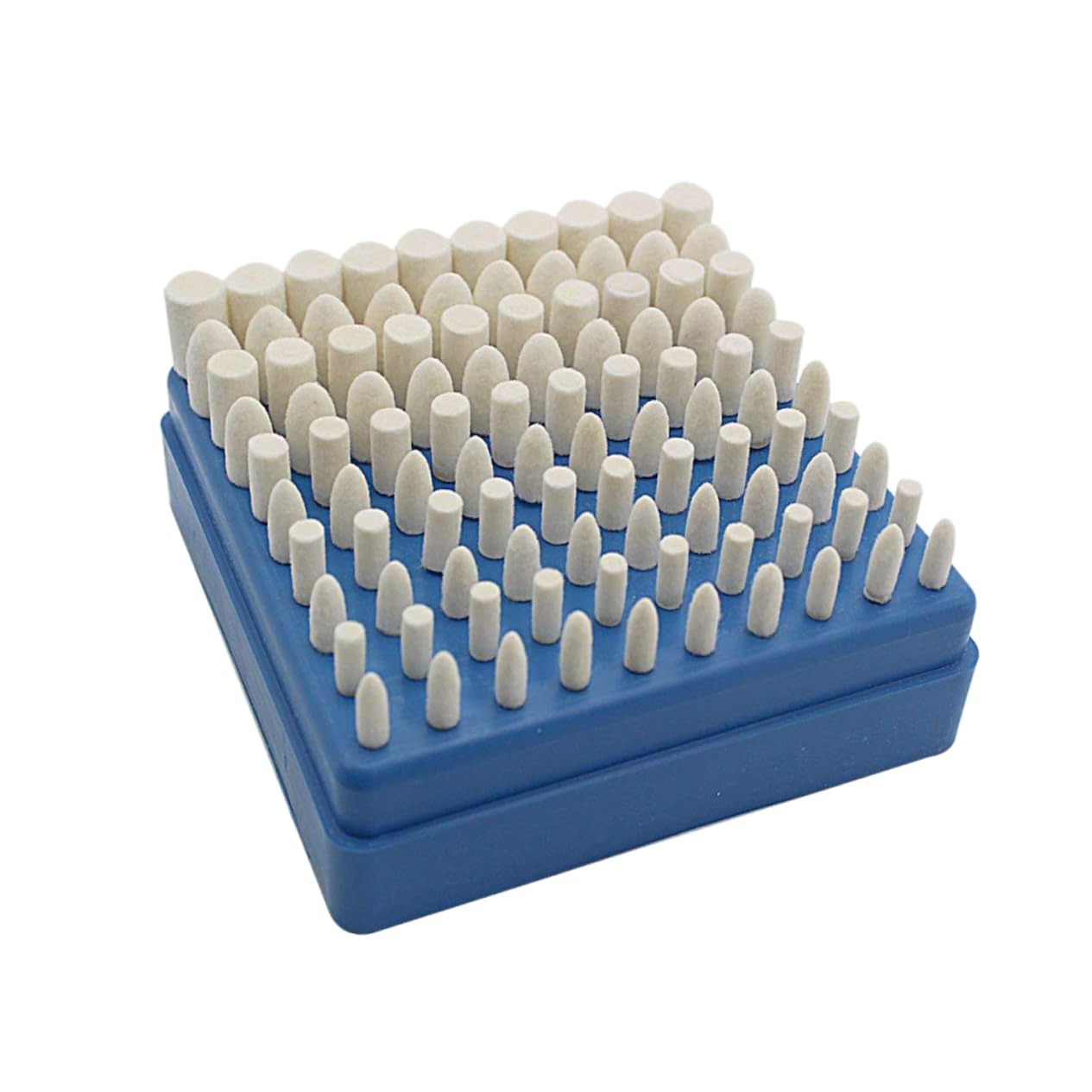 Unomor 100pcs Random Color Wool Polishing Wheel Set for Buffing and Polishing Jewelry Glass and Stainless Steel Compatible Rotary Tools and Buffing Machines