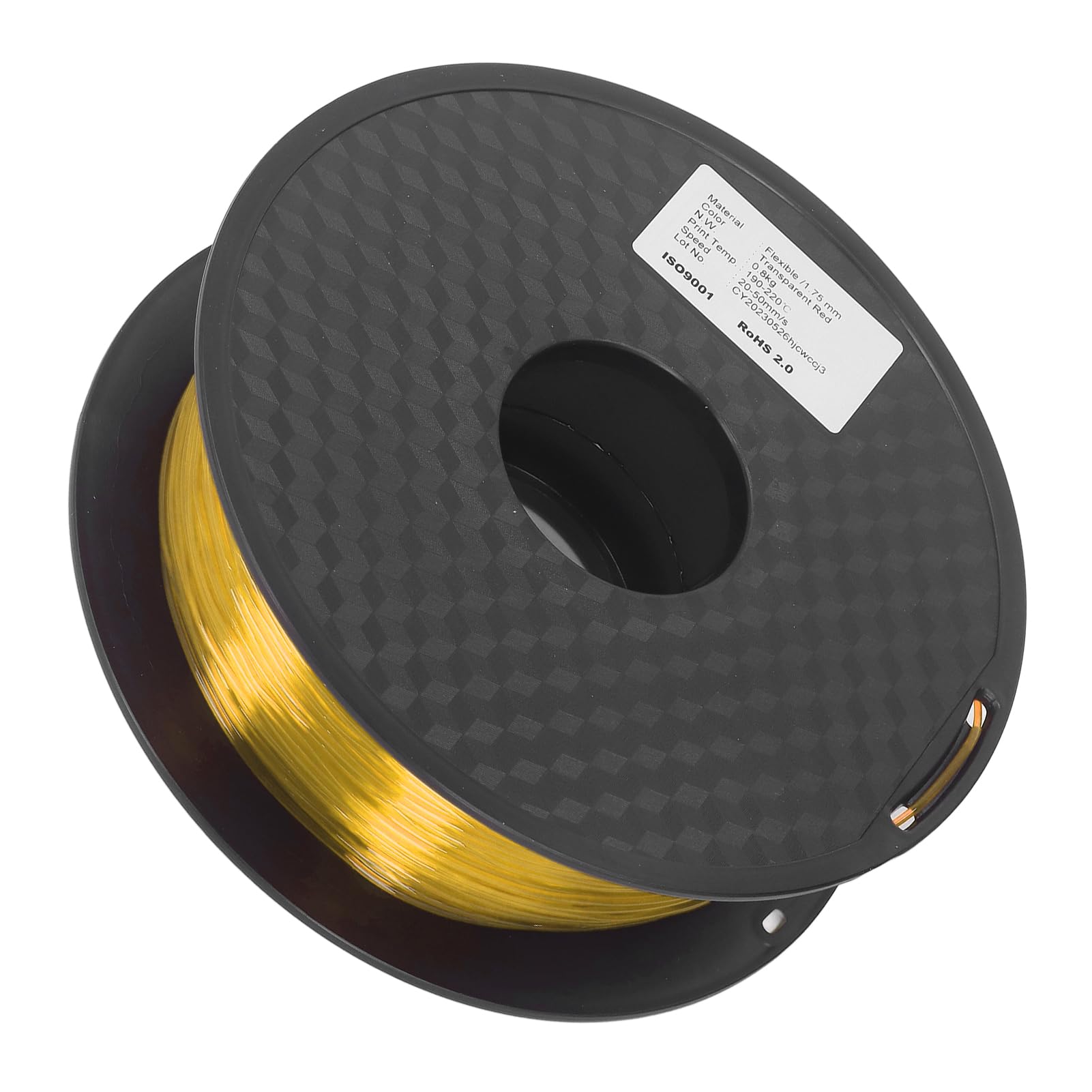 FTVOGUE Filament TPU 1,75 Mm, Matériau Flexible, Haute Transparence, Excellente Finition de Surface pour Imprimantes 3D, Utilisateurs 190-220C (Jaune clair)