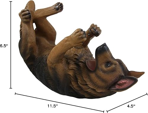 Miniatura 7 de Ebros - Figura realista de raza pura con pedigrí canino pastor alemán para botella de vino, como cocina, bodega, encimera, centro de mesa,