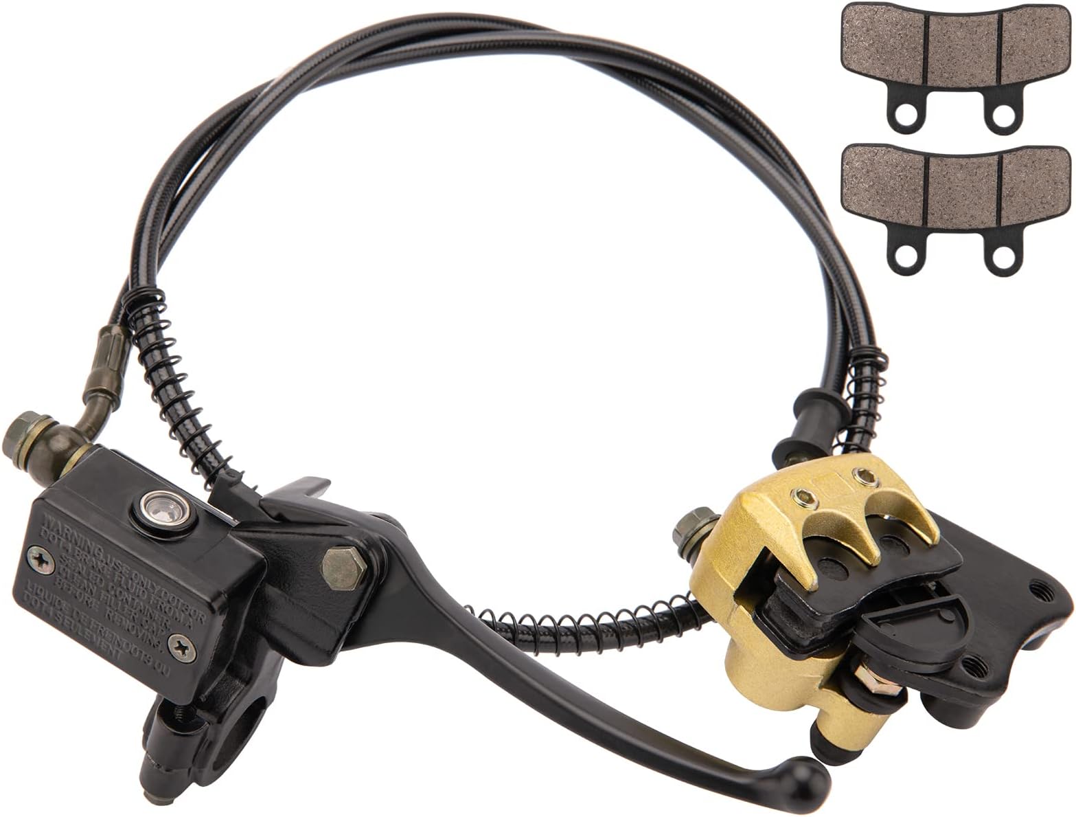 CMOOD Front Disc Brake Master Cylinder Caliper Assembly for 50cc 70cc 90cc 110cc 125cc Chinese ATV SSR Dirt Bike Pit Bike Front Brake